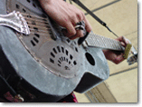 Close-up of Eric Sardinas' Dobro